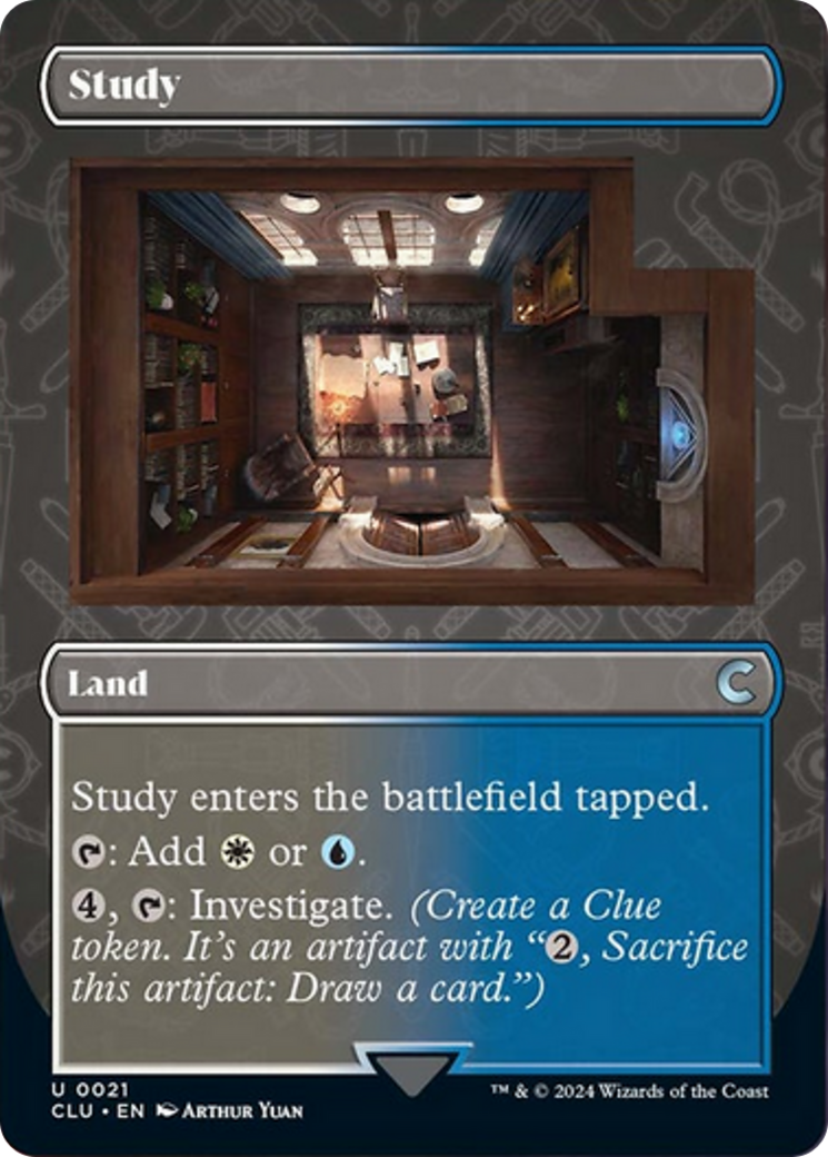 Study (Borderless) [Ravnica: Clue Edition] 