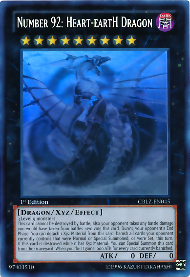 Number 92: Heart-eartH Dragon [CBLZ-EN045] Ghost Rare 