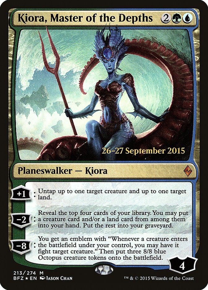 Kiora, Master of the Depths [Battle for Zendikar Prerelease Promos] 