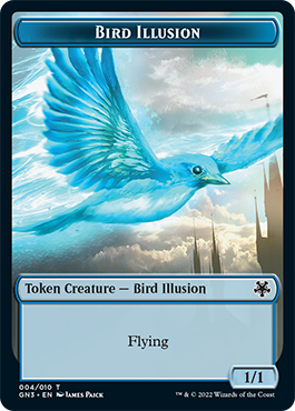 Bird Illusion // Elf Warrior Double-Sided Token [Game Night: Free-for-All Tokens] 