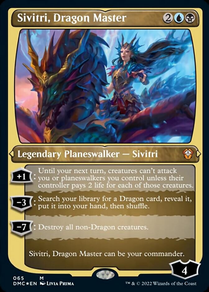 Sivitri, Dragon Master (Foil Etched) [Dominaria United Commander] 