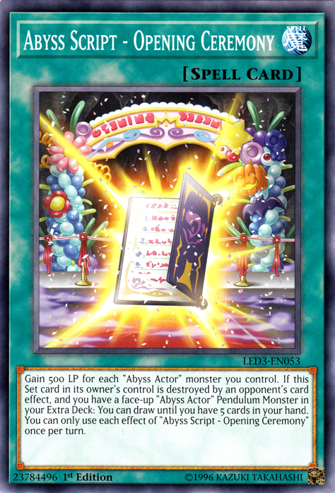 Abyss Script - Opening Ceremony [LED3-EN053] Common 