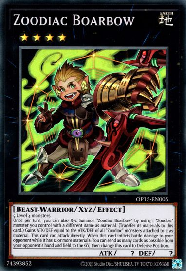 Zoodiac Boarbow [OP15-EN005] Super Rare 