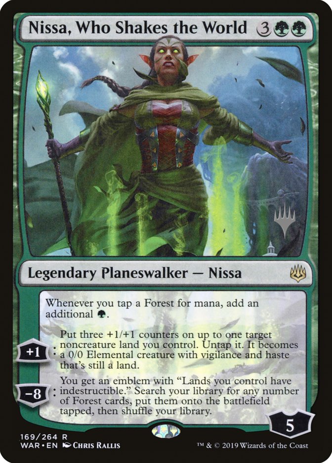 Nissa, Who Shakes the World (Promo Pack) [War of the Spark Promos] 