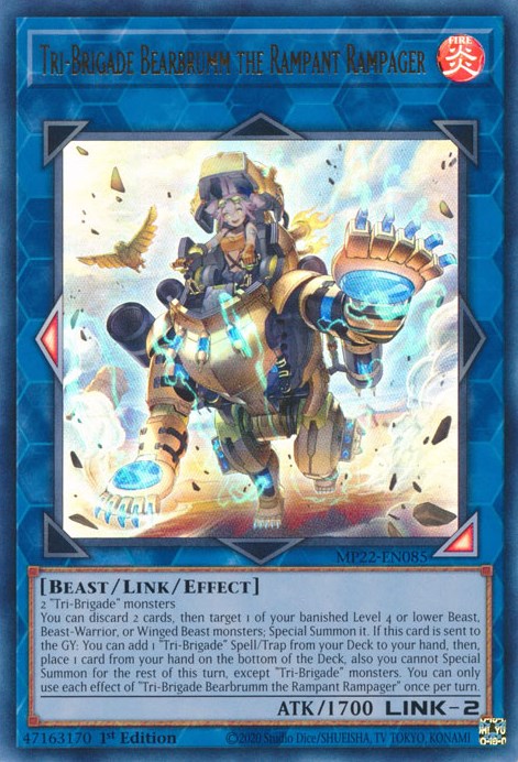 Tri-Brigade Bearbrumm the Rampant Rampager [MP22-EN085] Ultra Rare 