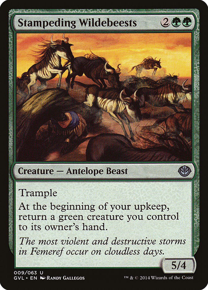 Stampeding Wildebeests (Garruk vs. Liliana) [Duel Decks Anthology] 