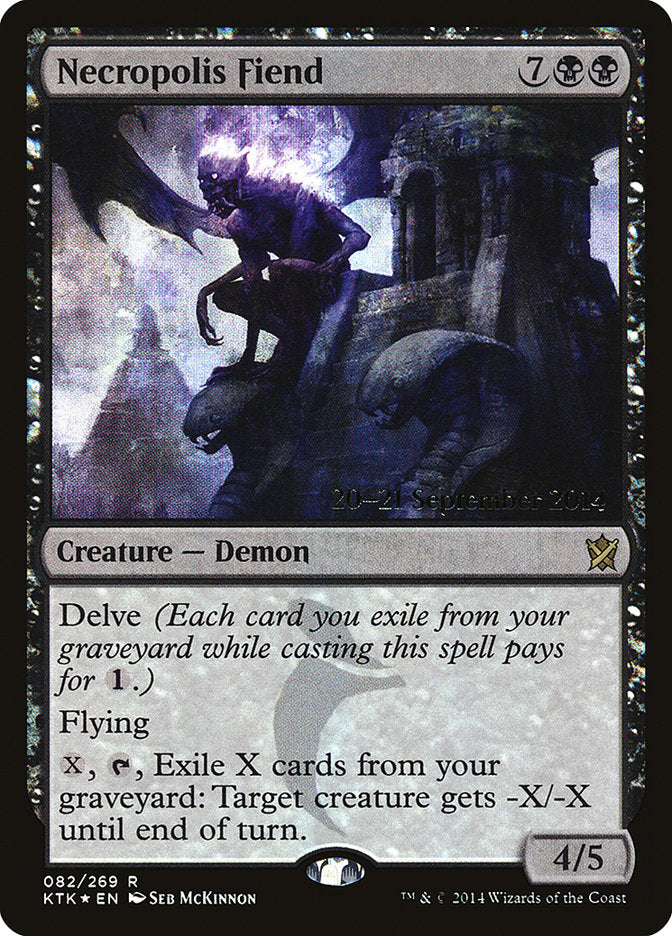 Necropolis Fiend [Khans of Tarkir Prerelease Promos]