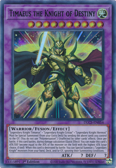 Timaeus the Knight of Destiny (Purple) [DLCS-EN054] Ultra Rare 