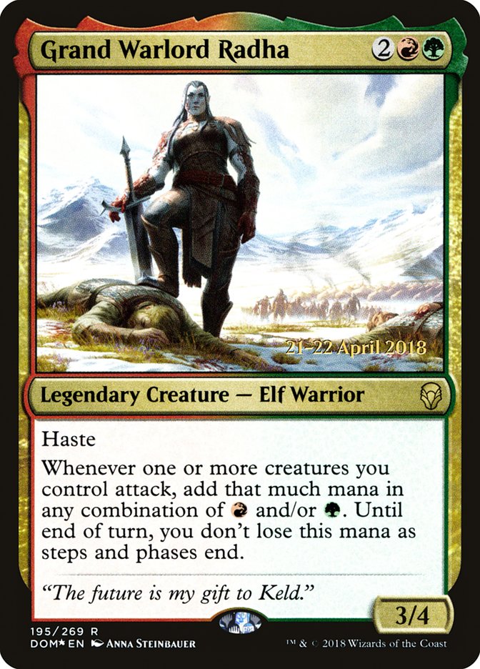 Grand Warlord Radha [Dominaria Prerelease Promos] 